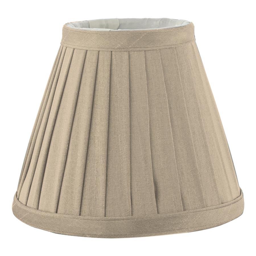 Dar Yovanna 15cm Taupe Faux Silk Wall Light/Chandelier Shade E14/B22