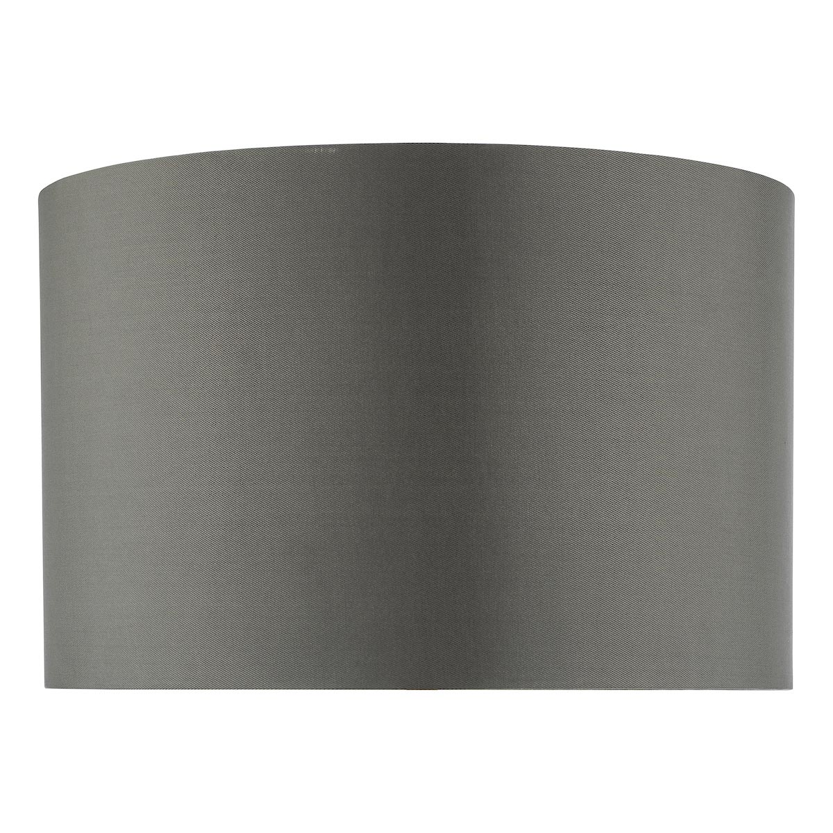 Dar Zeya 37cm Diameter Drum Faux Silk Medium Table Lamp Shade Grey