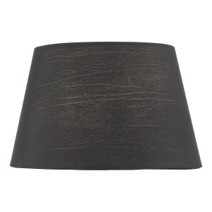 Dar Zira 18cm tapered faux silk small table lamp shade in black main image