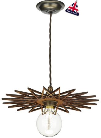 David Hunt Pegasus Large Easy Fit Wooden Pendant Shade Peg8643 David Hunt Pegasus Large Easy Fit Wooden Pendant Shade