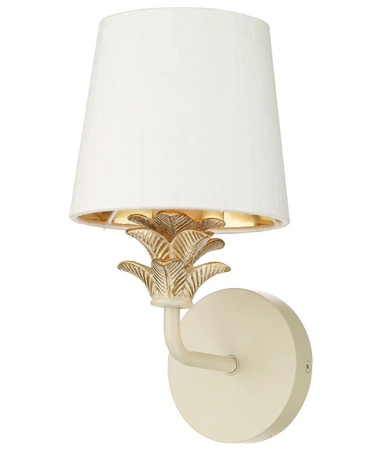 David Hunt Cabana Single Wall Light Cream & Gold