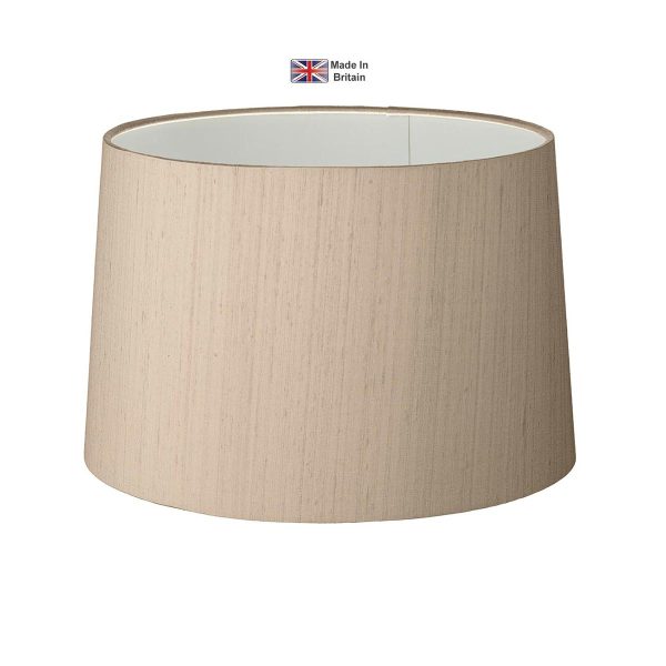 David Hunt tapered drum bespoke 25cm diameter pure silk lamp shade