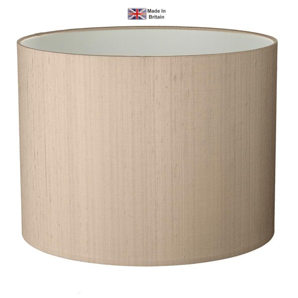 Drum 50cm silk floor lamp shade in a choice of bespoke colours