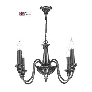 Bailey timeless classic 4 light traditional chandelier in pewter