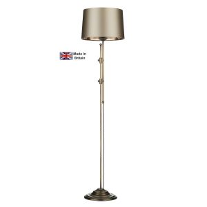 Chester solid antique brass height adjustable floor lamp base only