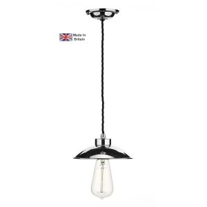 Dallas industrial style 1 light ceiling pendant in polished chrome