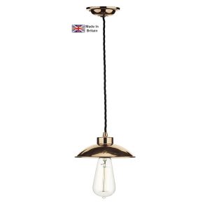 Dallas industrial style 1 light ceiling pendant in polished copper