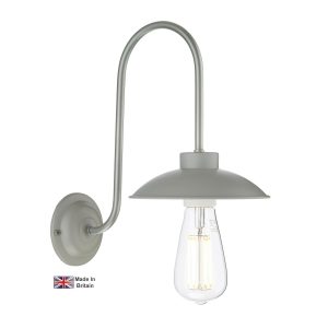 Dallas industrial style single wall light in painted powder grey
