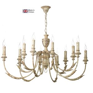 Emile handmade 12 light rustic French country style chandelier