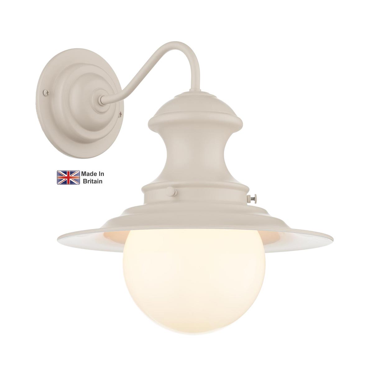 David Hunt Station 1 Light Single Industrial Wall Light Cotswold Cream