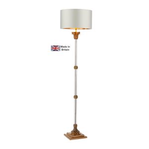 Imperial 1 light glass column floor lamp base only in bronze main image