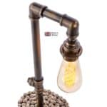 David Hunt Loxley Industrial Style 1 Light Table Lamp In Bronze