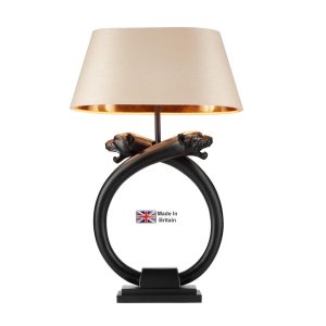 Panther handmade 1 light table lamp base only in matt black main image