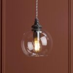 David Hunt Pearl Classic Pewter Single Light Pendant Clear Glass Shade