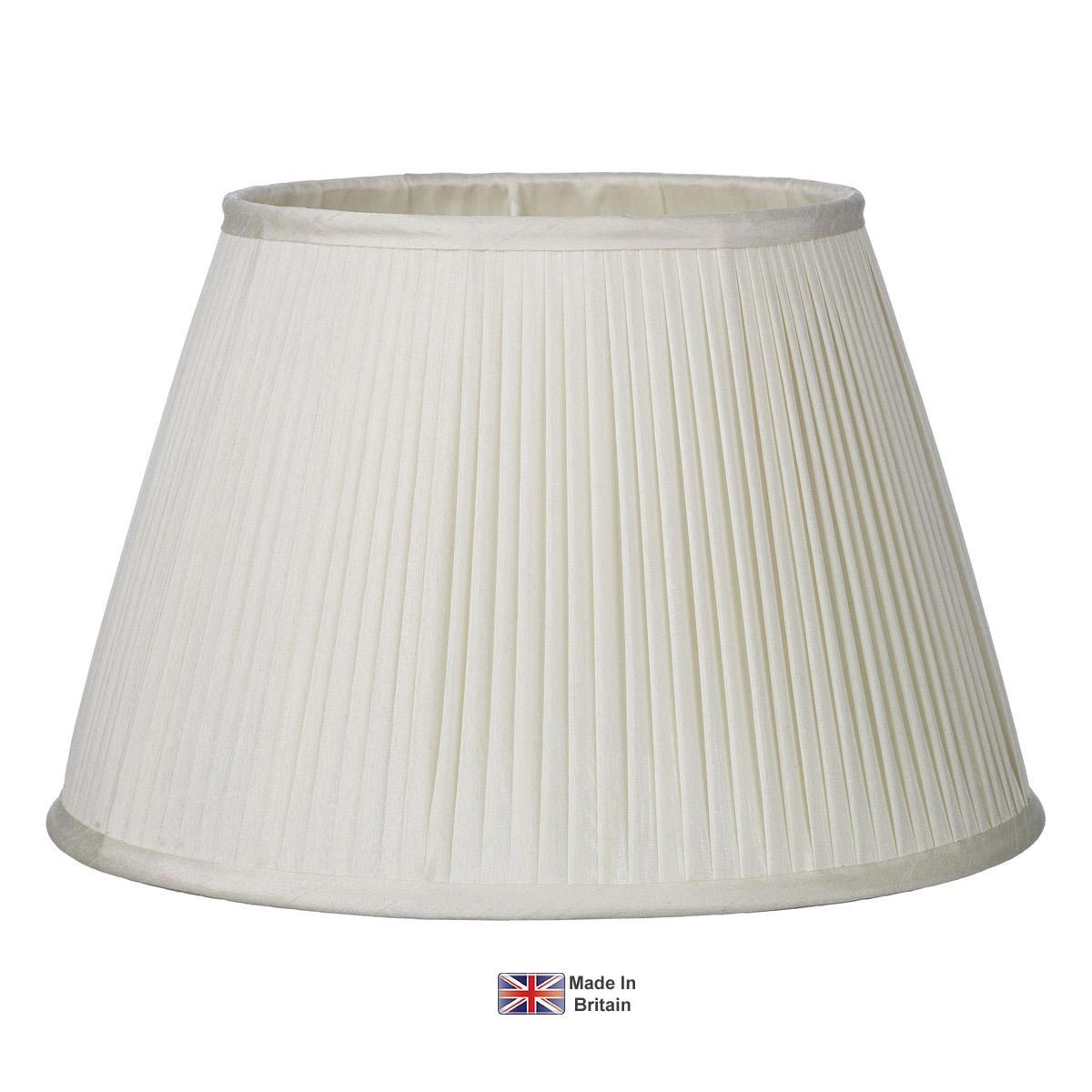 David Hunt Trinity Handmade Silk Pleat 35cm Tapered Lamp Shade Ivory