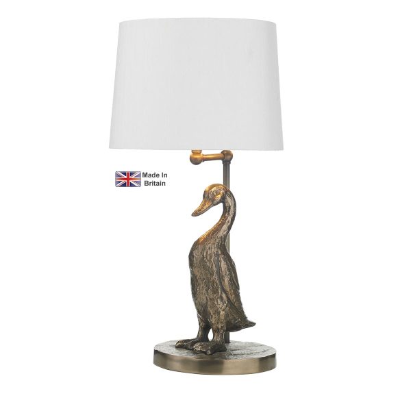 Puddle handmade 1 light Duck table lamp base only in bronze main image