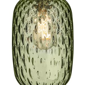 David Hunt Vidro Small Green Dimpled Glass Pendant Lamp Shade