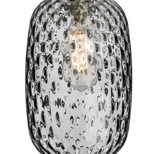 David Hunt Vidro Small Smoked Dimpled Glass Pendant Lamp Shade