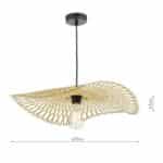 Dar Deja Beautiful Natural Rattan Ceiling Lamp Shade E27