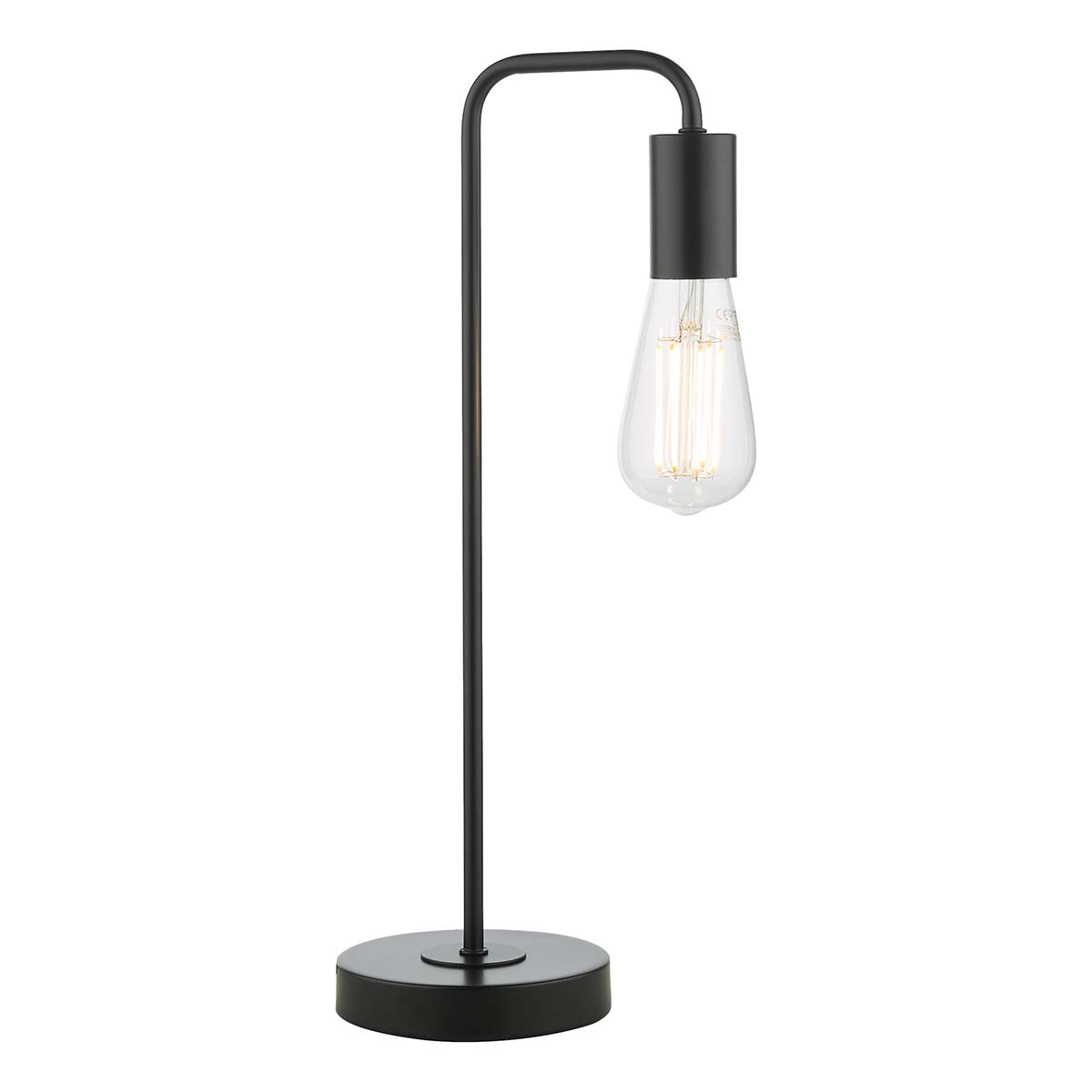 Dar Dena Single Light Table Lamp Matt Black Finish