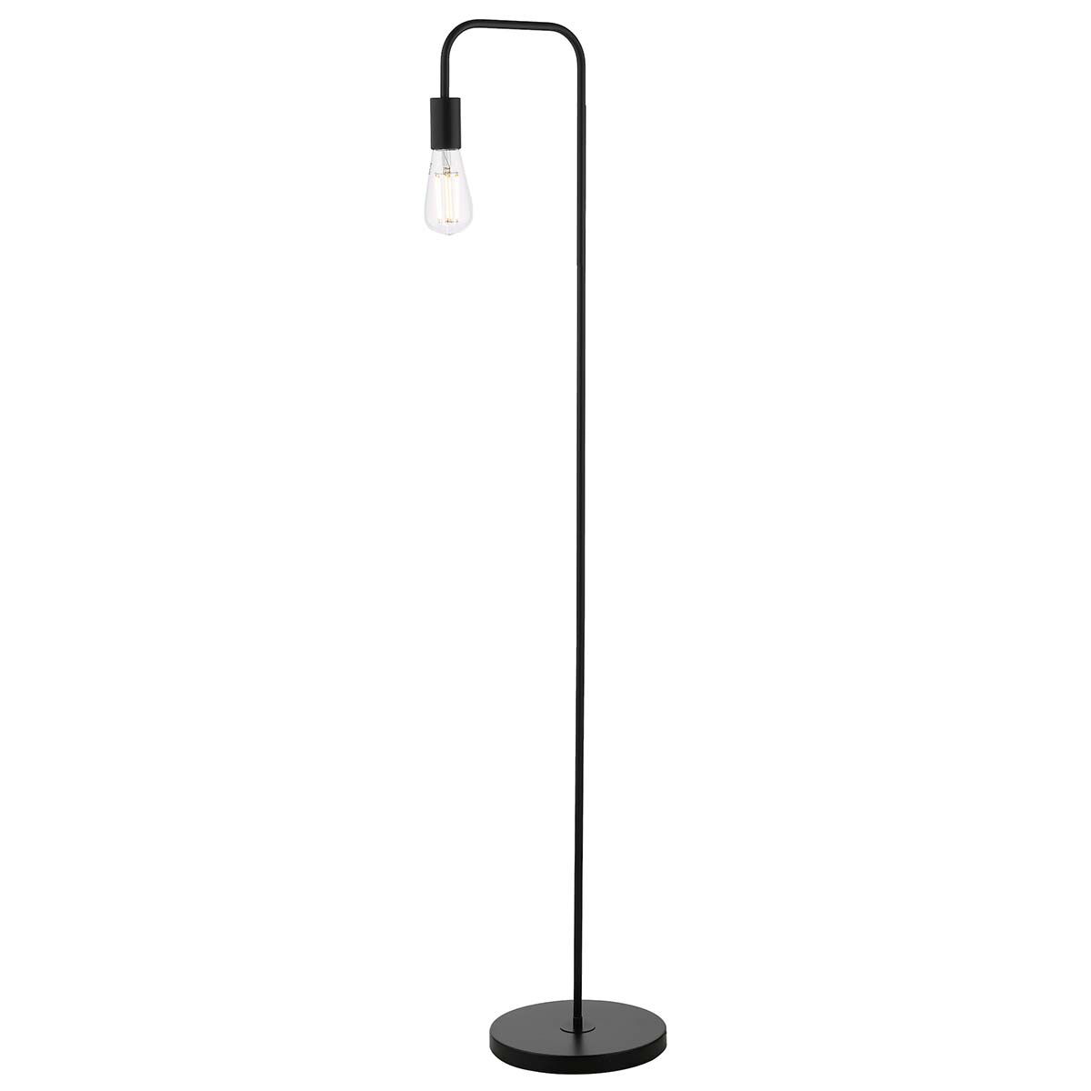 Dar Dena Single Light Floor Lamp Matt Black Finish