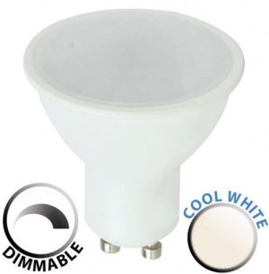 Dimmable 5W SMD LED GU10 Frosted Bulb Cool White 400 Lumen