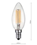 5 Pack Dimming 4w LED Candle Bulb Warm White 400 Lumen E14