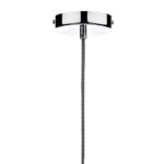 Dar Dynamo Blue 1 Light Ceiling Pendant Chrome Detail