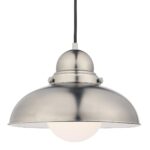 Dar Dynamo 1 Light Ceiling Pendant Antique Chrome
