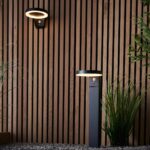 Endon Ebro Contemporary Solar PIR Outdoor Wall Light Black