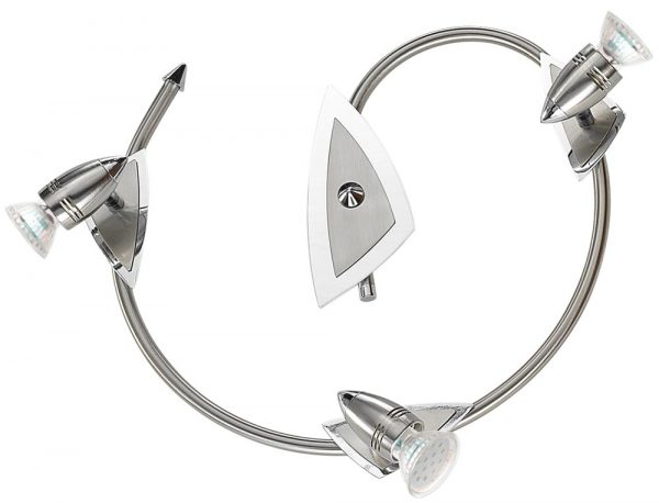 Eglo Wave Led 3 Light Ceiling Spotlight Bar Satin Nickel Chrome 95827 Eglo Wave Led 3 Light Ceiling Spotlight Bar Satin Nickel Chrome