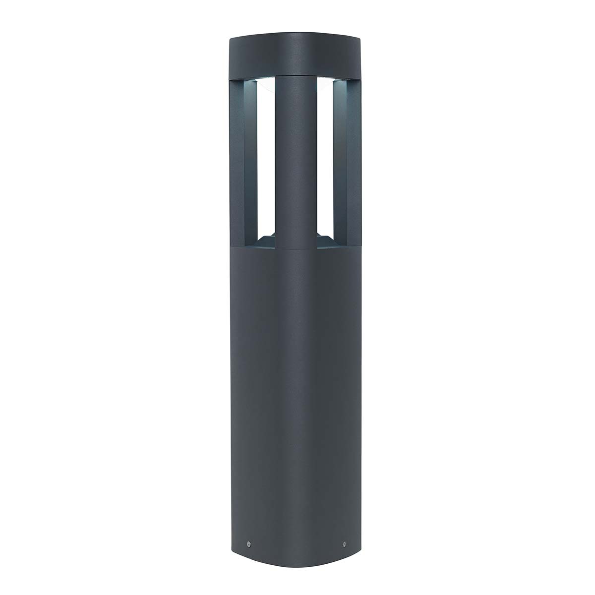 Modern Outdoor LED 500 mm Post Light Triangular Matt Grey