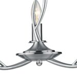 Dar Elka 3 Arm Chandelier Ceiling Light Satin Chrome