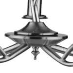 Dar Elka 5 Arm Chandelier Ceiling Light Satin Chrome