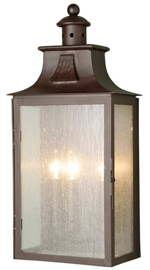 Elstead Balmoral Large Outdoor 3 Light Half Wall Lantern Old Bronze