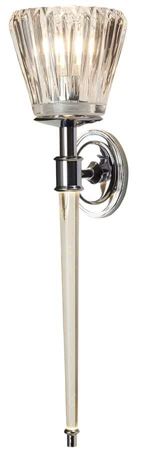 Elstead Agatha 2 LED Bathroom Wall Light Torchiere Polished Chrome