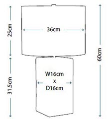 Elstead Alba Table Lamp Dimensions