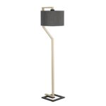Elstead Axios Cream & Grey 1 Light Modern Floor Lamp Grey Shade