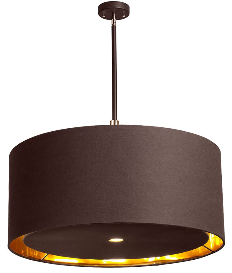 Elstead Balance Brown / Polished Brass 4 Light Extra Large Pendant