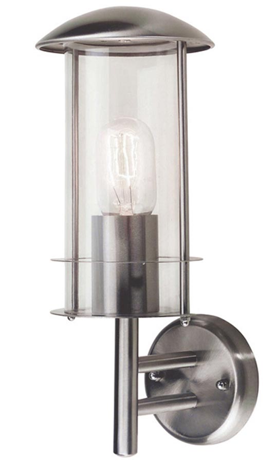 Elstead Bruges 1 Light Outdoor wall Lantern Stainless Steel
