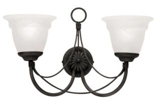 Elstead Carisbrooke 5 Light Dual Mount Chandelier Gothic Black