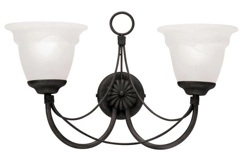 Elstead Carisbrooke Twin Wall Light Gothic Black Made In Britain