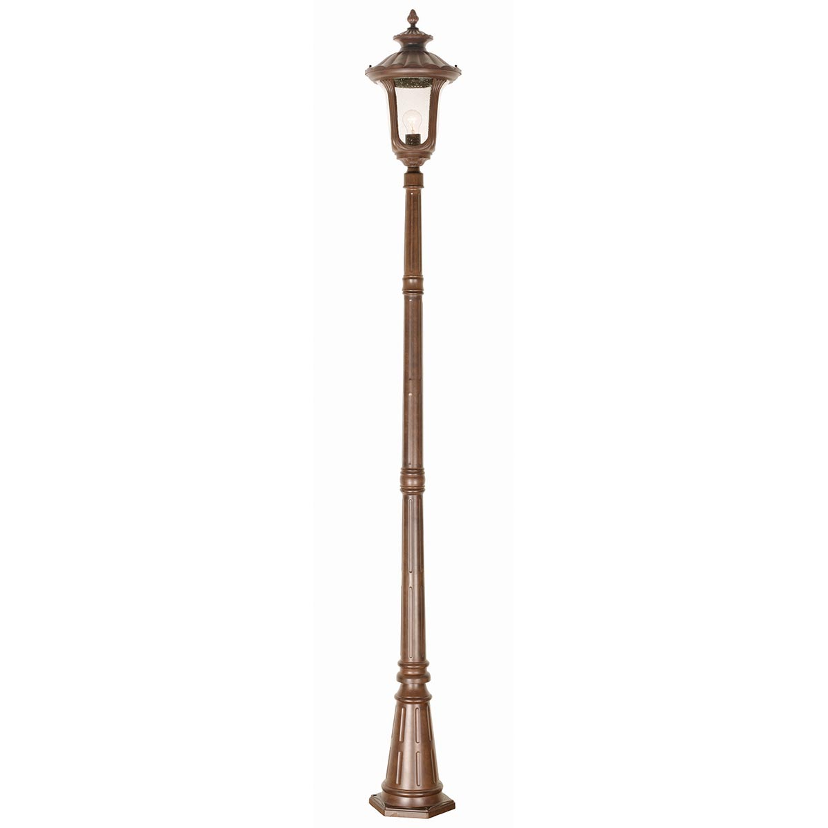 Elstead Chicago 1 Light Outdoor Lamp Post Lantern Rusty Bronze