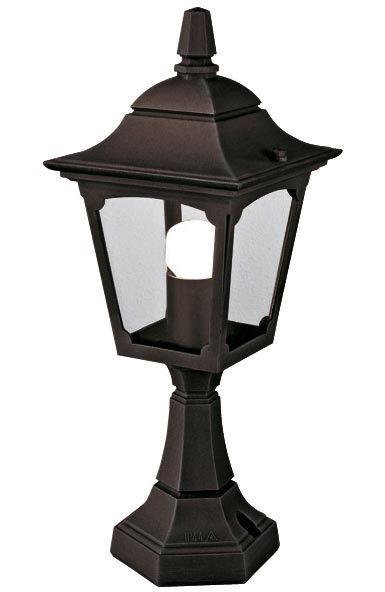 Elstead Chapel Mini 1 Light Outdoor Pedestal Lantern Black