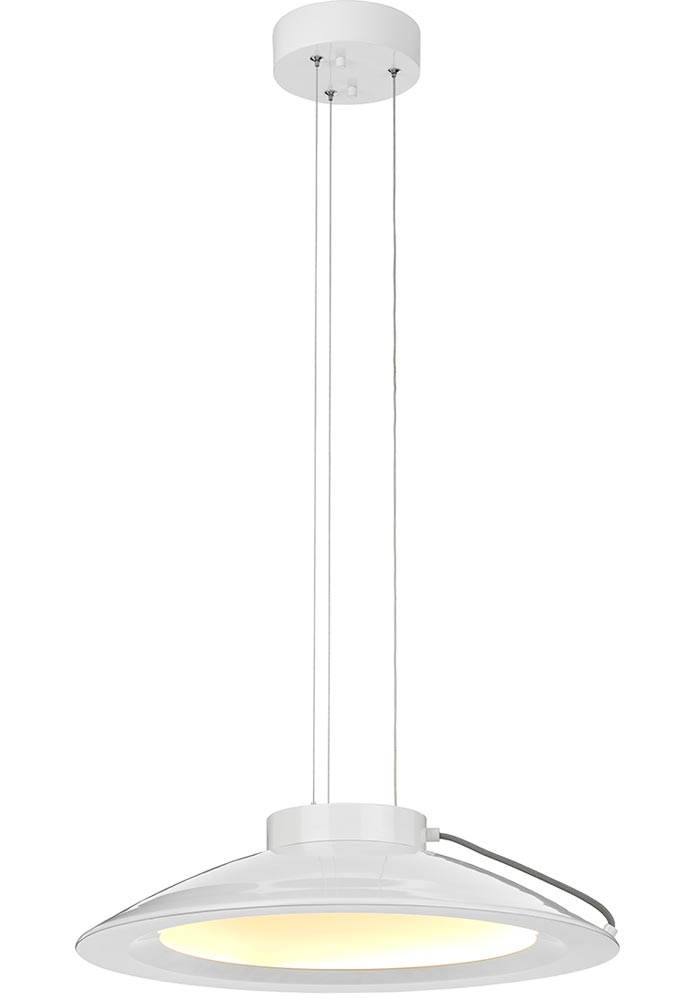 Elstead Europa 35W Dimmable LED Large Pendant Ceiling Light White