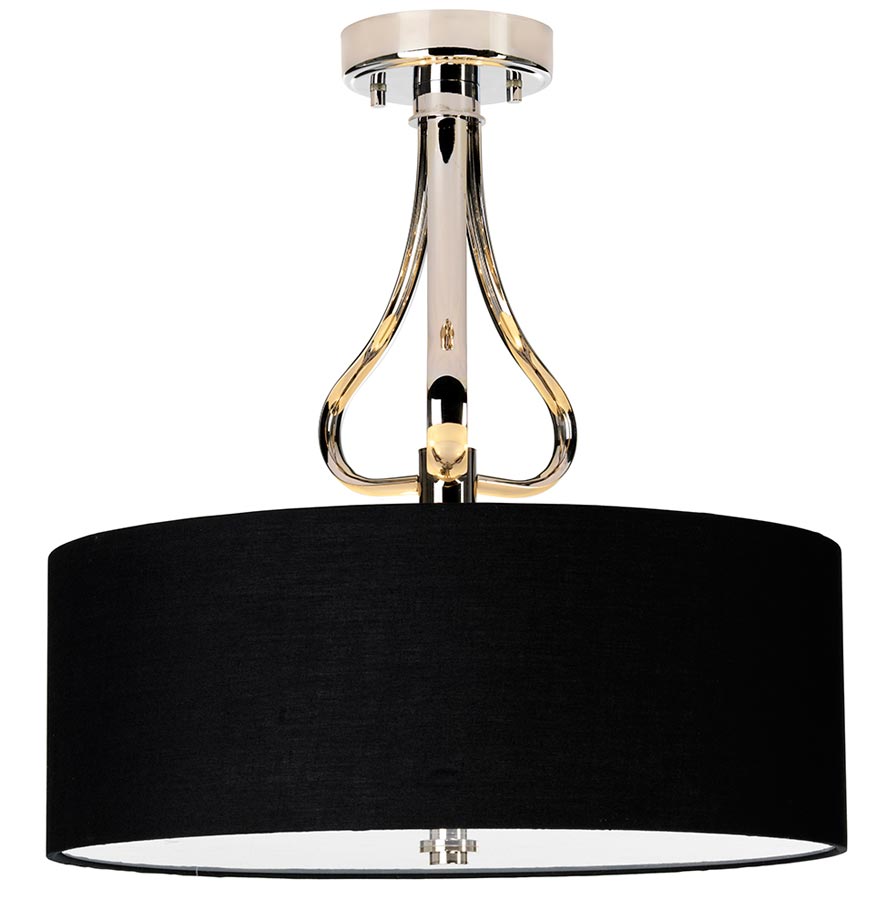 Elstead Falmouth 3 LED Chrome Bathroom Semi Flush Ceiling Light