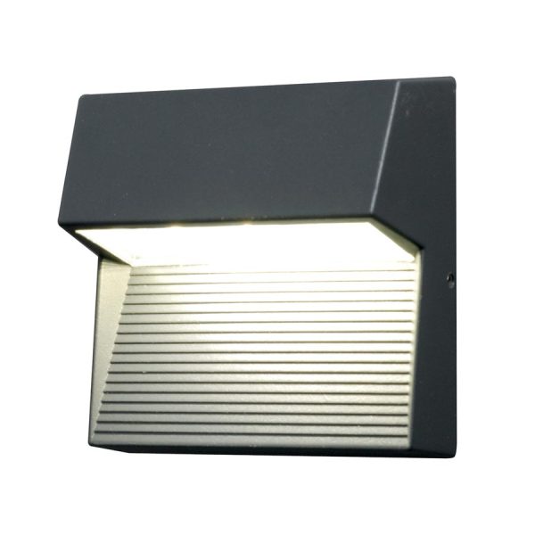Elstead Freyr 6w LED Square Outdoor Wall Light Graphite IP54