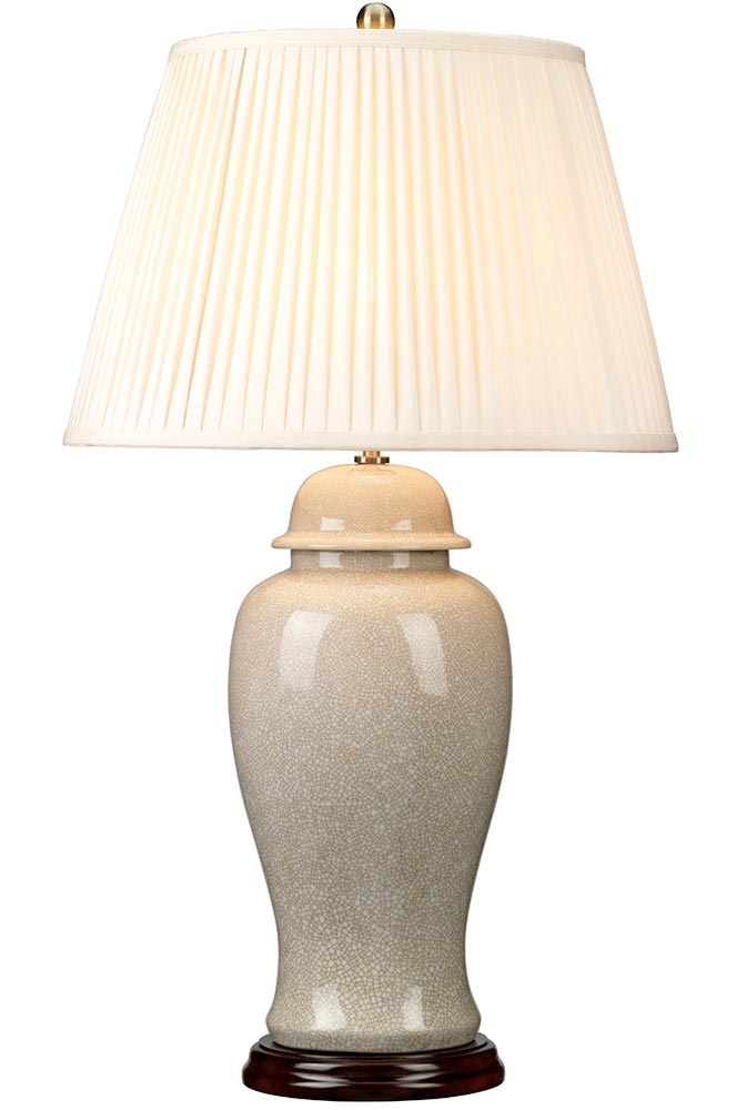 beige table lamp