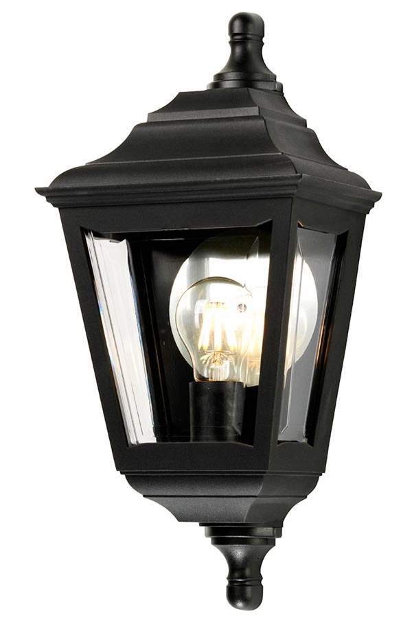 Elstead Kerry Corrosion Proof Flush Outdoor Wall Lantern Black