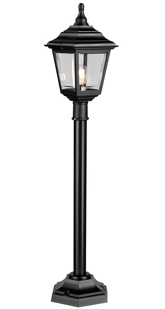 Elstead Kerry Corrosion Proof 1 Light Outdoor Pillar Lantern Black